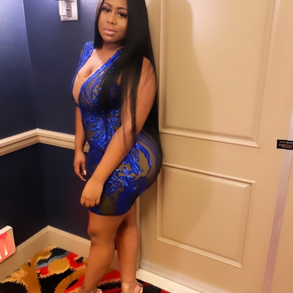 Sparkly blue gently used dress
